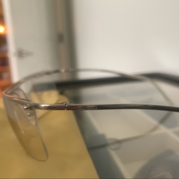 Gucci light tinted silver frame gradient blades. - Picture 8 of 10